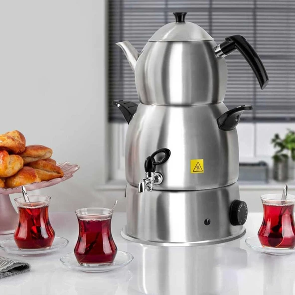 Porsima Yonca 4 lt Elektrikli Semaver - Çay Makinesi - Çay Otomatı - Resim 2