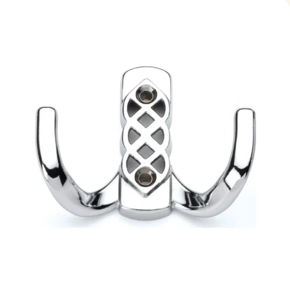 Portmanto Askı Vestiyer Duvar Dolap Elbise Askısı Krom Kristal Örgülü Metal Mobilya Askısı 4 Adet - 3