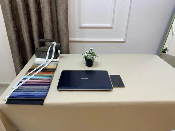 NİVEMESHOME KETEN TREND MASA ÖRTÜSÜ BEJ APM - 3