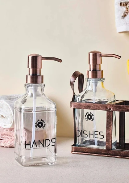Rame Sıvı Sabunluk Seti - Retro Görünümlü - 2x500 ML - 2