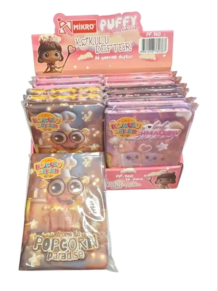Mikro Puffy Kokulu Defter Not Defteri 13x18cm Karışık - 1 adet ürün görseli 1