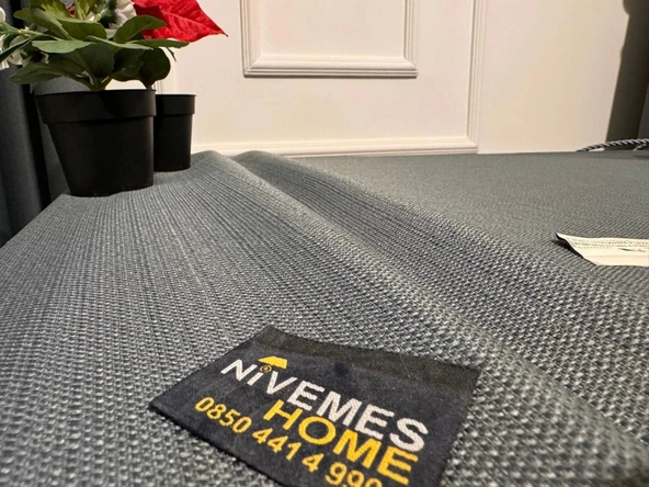 NİVEMESHOME KETEN TREND MASA ÖRTÜSÜ GRİ  APM - Resim 2