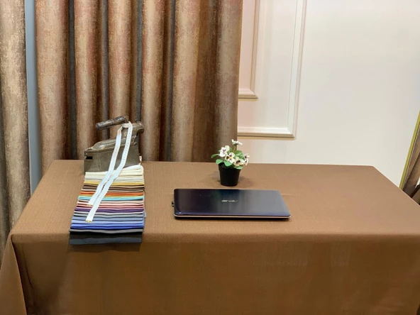 NİVEMESHOME KETEN TREND MASA ÖRTÜSÜ KAHVE APM - 3