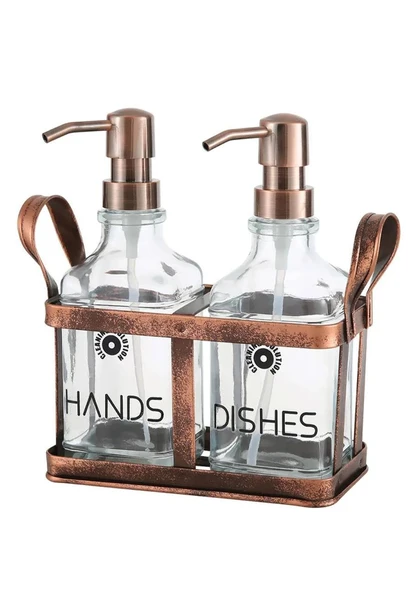 Rame Sıvı Sabunluk Seti - Retro Görünümlü - 2x500 ML - 4