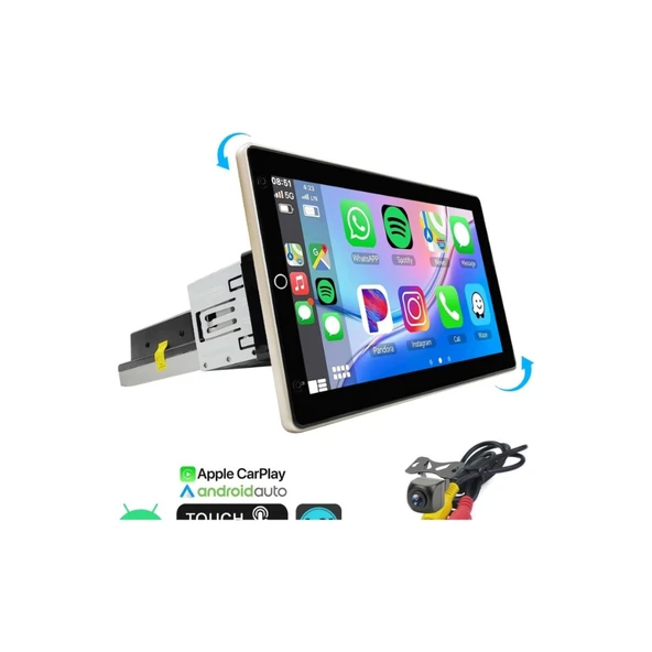 ROSE DC-8610BT 10.1'' Android Oto Tablet 2-32 360 Döner Kafa Kameral ürün görseli 1