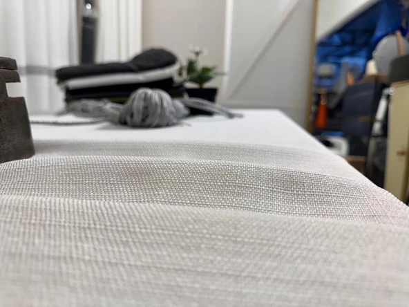 NİVEMESHOME KETEN TREND MASA ÖRTÜSÜ KREM APM - Resim 2