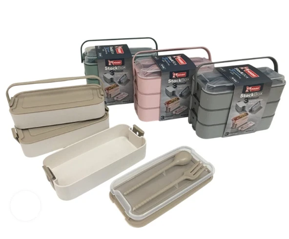 Beslenme Kabı 3 Bölmeli 3x420ml Bk-6115 Yeşil ürün görseli