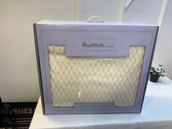 NİVEMESHOME KEMİK POLO ÇİFT KİŞİLİK YATAK ÖRTÜSÜ SETİ ÖZDİLEK - 4