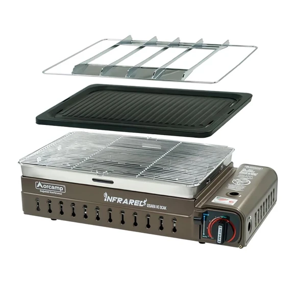 Dumansız Portatif Izgara Ocak - Orcamp - Kahverengi (CK-507) ürün görseli 1