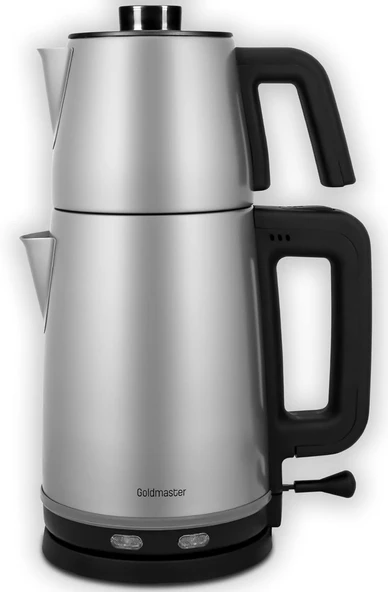 Goldmaster Sefam 2200W Damlatmaz 25 Bardak Kapasiteli Çelik Çay Makinesi Ve Su Isıtıcısı İnox