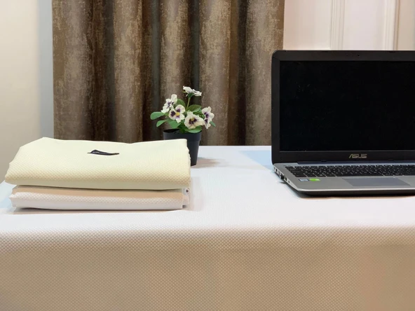 NİVEMESHOME BEYAZ 140X220  MASA ÖRTÜSÜ - 2