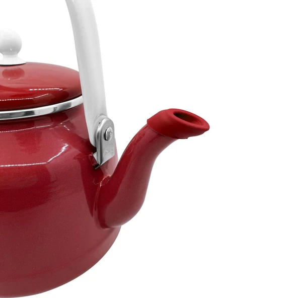 Orcamp Retro Emaye Kamp Çaydanlığı Kırmızı OUT-1551 - Resim 4