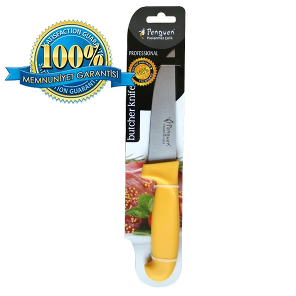 Mutfak Bıçağı - Plastik Ergonomik Sap - No: 6 - Sarı (PNG-1551-6) ürün görseli 1