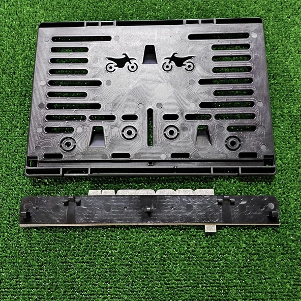 Motorsiklet Plakalık Wasted Lazer Kesim 3D Kabartmalı Model Motor Plakalığı - 2