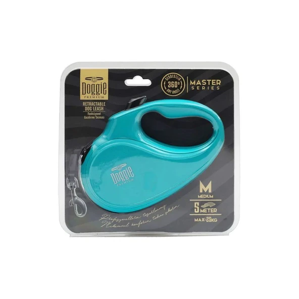 Doggie Master Otomatik Uzatma Tasması Turkuaz 25 kg/5 mt - Resim 2