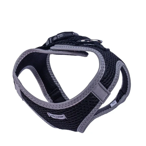 Doggie Havalı Dokuma Reflektörlü Küçük Irk Göğüs Tasması Siyah 30-34 cm (ARG-XS) - 4
