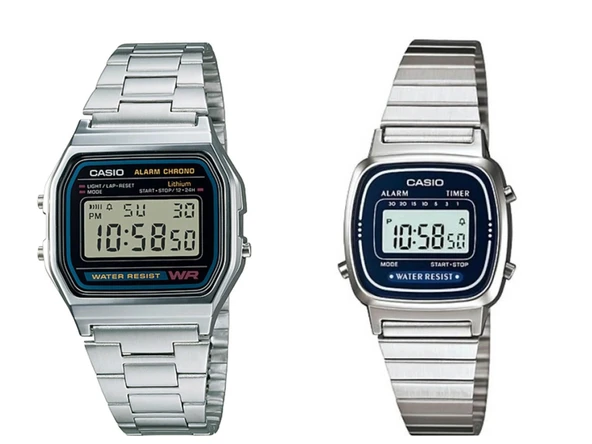 Casio A168WA-1WDF - LA670WA-2DF Çift Kol Saati ürün görseli 1