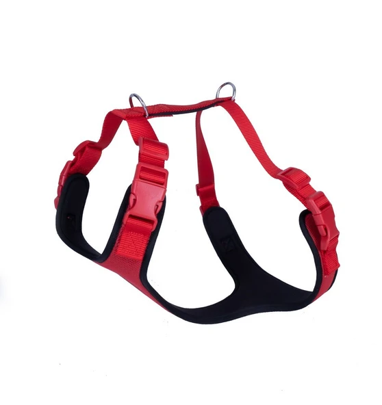 Doggie Havalı Dokuma Göğüs Tasması Kırmızı 2.0*55-65 cm (ADGT L) ürün görseli 1