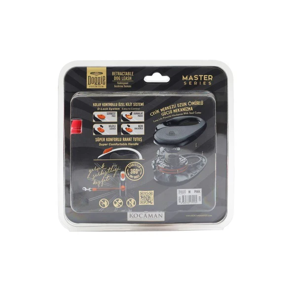 Doggie Master Otomatik Uzatma Tasması Turkuaz 25 kg/5 mt - Resim 3