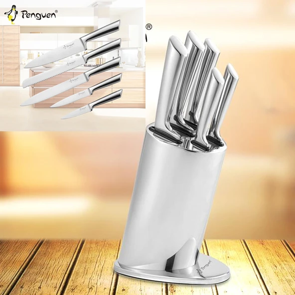 Mutfak Bıçak Seti - 6'lı  - Vera - Inox - Penguen (PNG-1801) - 1