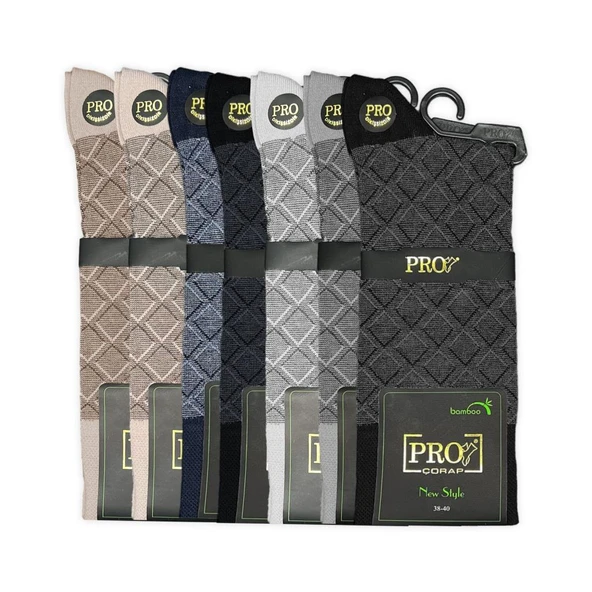 Bambu Erkek Çorabı - G.Poti - 7'li Set (17005) - Resim 2