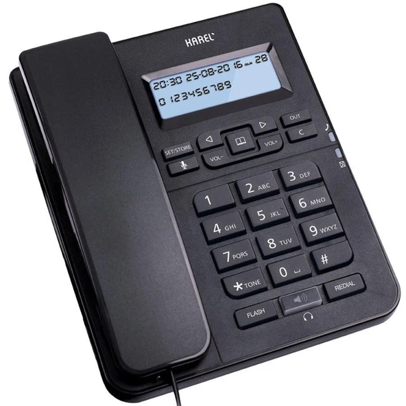 KAREL TM145 SİYAH ANALOG TELEFON CID - 1
