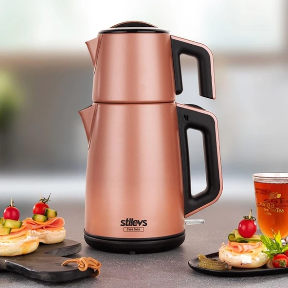 Stilevs Çays Inox Çelik Çay Makinesi Inox - Rose ürün görseli 1