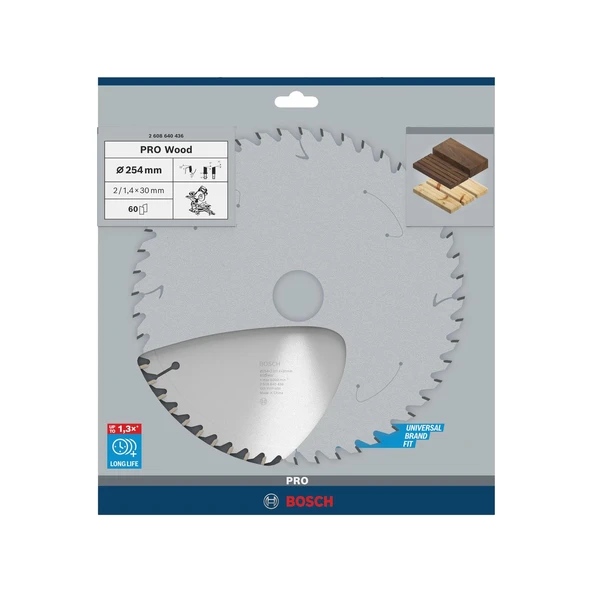Daire Testere - PRO Wood 254*30 mm 60 Diş - 1
