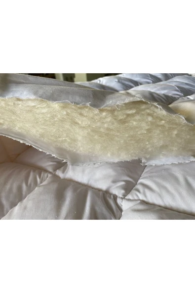 Çift Kişilik Merinos Kuzu Yünü Yorgan (%100 Saf Merinos Kuzu Yünü) 195 x 215 cm Ebat - 5