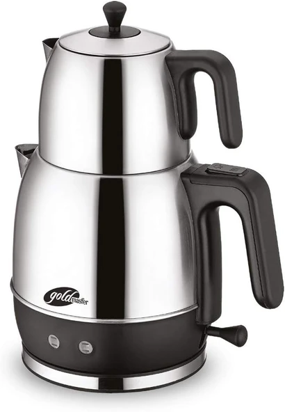 Goldmaster Fulya 30 Bardaklık Geniş Kapasiteli 2200 Watt Paslanmaz Çelik Çay Makinesi Ve Su Isıtıcısı İnox ürün görseli