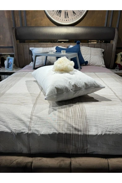 %100 Merinos Boncuk Kuzu Yünü Dolgulu Yastık 50 X 70 Cm Ebat , 1000 gram - 5