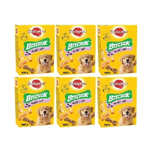 Pedigree Biscrok Multi Mix Köpek Ödül Bisküvisi 500 gr x 6 Adet