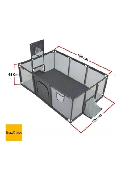 Kedi, Köpek Oyun Evi ve Doğum Alanı Çit Şeklinde Kolay Kurulum 120x180cm - 2