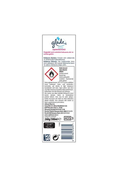 Hava Tazeleyici Aerosol, Oda Kokusu, Aşkın Büyüsü, 300ml - 3