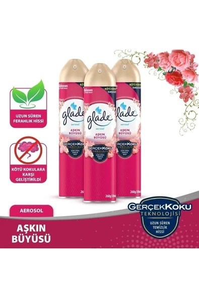 Aerosol Oda Kokusu Aşkın Büyüsü 3 'lü Set - 1