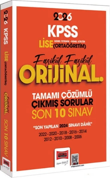 2026 KPSS Lise Ortaöğretim GK GY Fasikül Fasikül Orijinal Tamamı Çözümlü Çıkmış Son 10 Sınav Yargı ürün görseli