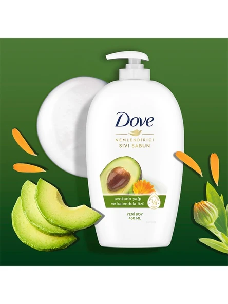 Dove Nemlendirici Sıvı Sabun Avokado Yağı Ve Kalendula Özü 450 ml - 4