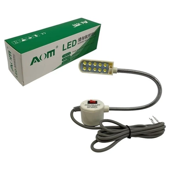 Dikiş Makinesi için Ledli Spiralli Lamba (Beyaz) / AOM-10A