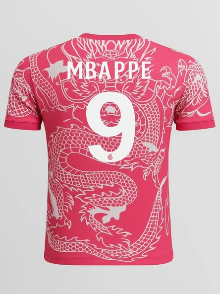 Real Madrid R02845 Mbappe Dragon Desenli Özel Konsept Forması - Resim 2