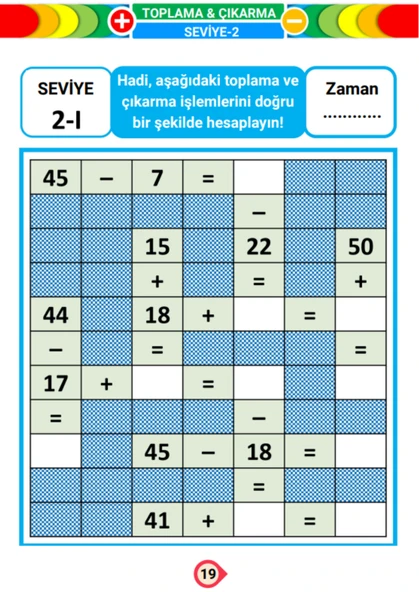 Herkes İçin Seviye Seviye Toplama Çıkarma YAZ SİL Kitabı - 3