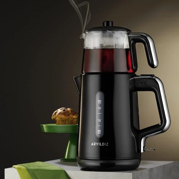 Aryıldız Tea Perfect Çay Makinesi Siyah Krom ürün görseli