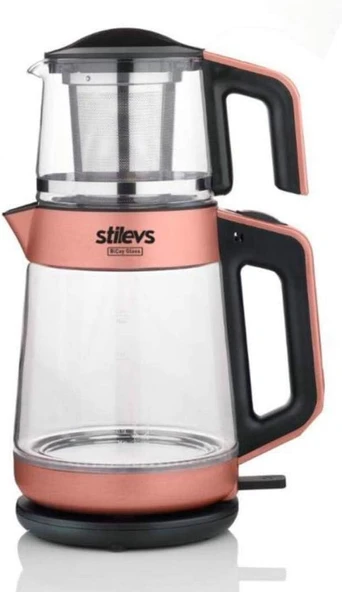 Stilevs SIH-30551 Biçay Glass 1650 W Cam Elektrikli Çay Makinesi Rose ürün görseli 1