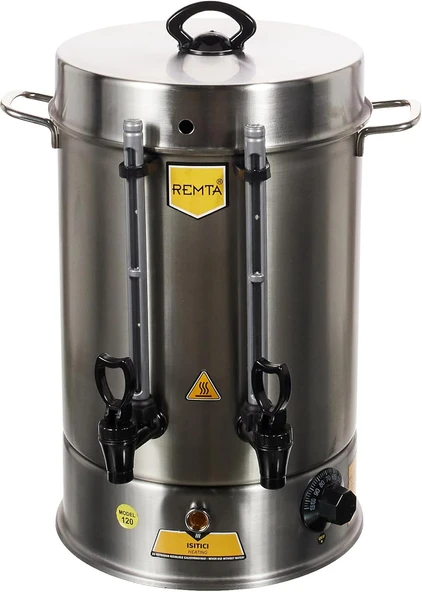 Remta R13 Standart Çay Makinesi, 120 Bardak, Gümüş Rengi, 2000 W, Paslanmaz Çelik Tüp Rezistans