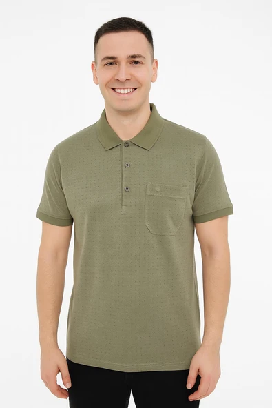 Simenti Yakalı Klasik Fit Kısa Kol Erkek Tişört 7368 - 2