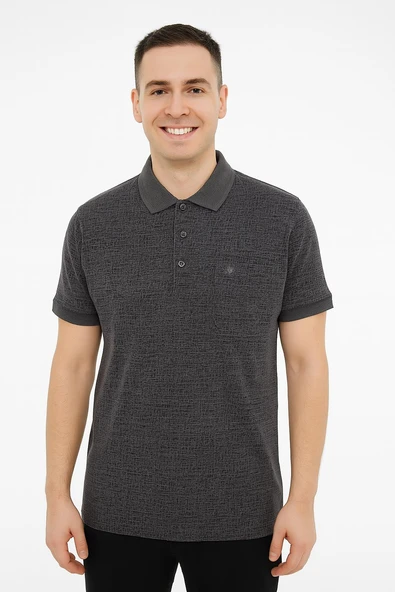 Simenti Yakalı Klasik Fit Kısa Kol Erkek Tişört 7369 - 2