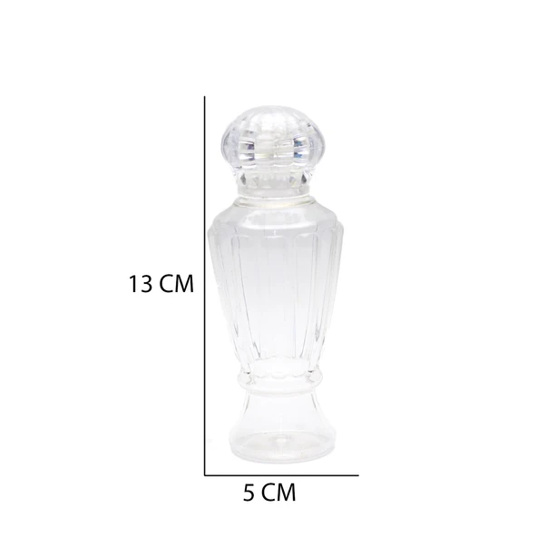 Hürrem Şişe Plastik Saray  Kapaklı  Vazo 100 CC (10 Adet) - Resim 3