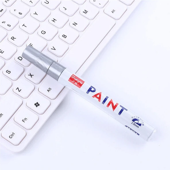 Epoksi Varak Kalem Paint Marker (1 Adet)  Gümüş - Resim 3