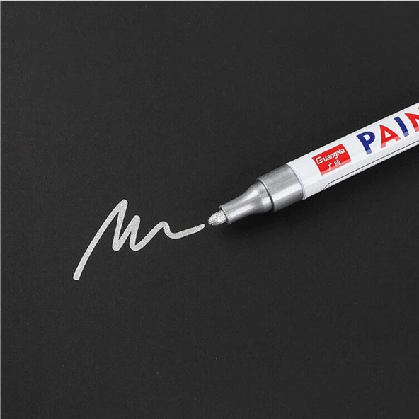 Epoksi Varak Kalem Paint Marker (1 Adet)  Gümüş - Resim 2