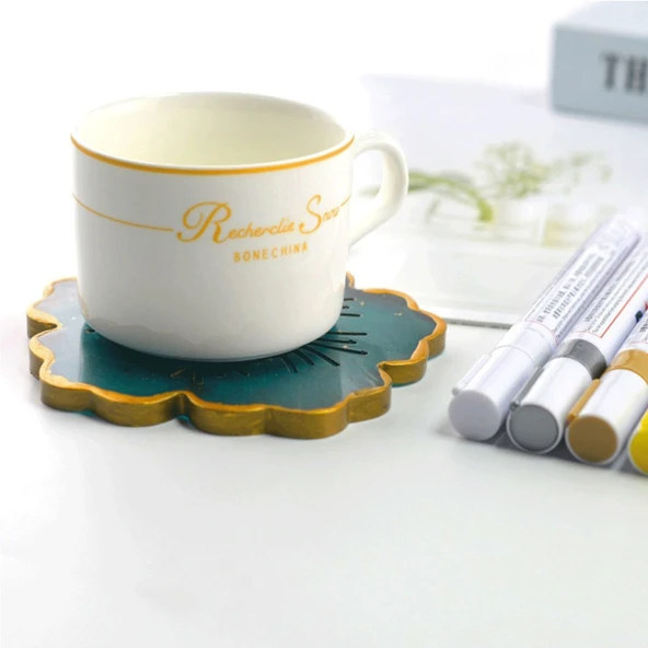 Epoksi Varak Kalem Paint Marker (1 Adet)  Gold - Resim 3