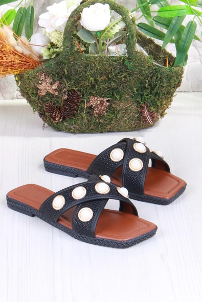 Fort 014-20 Fls Toka Detaylı Tatil Terliği Günlük Terlik Kadın Terlik - Resim 4